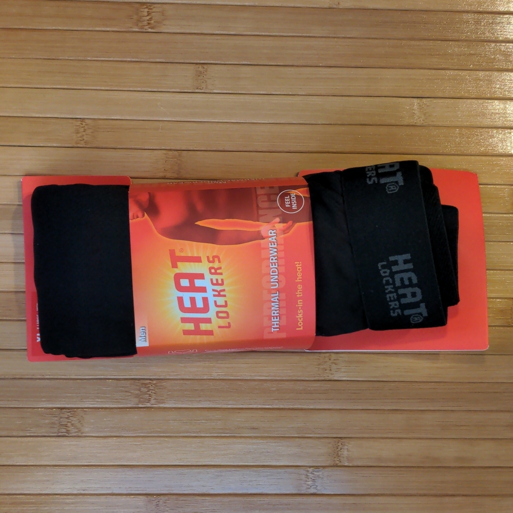 Mens Black Heat Lockers Thermal Long Underwear Pants Size XL NEW